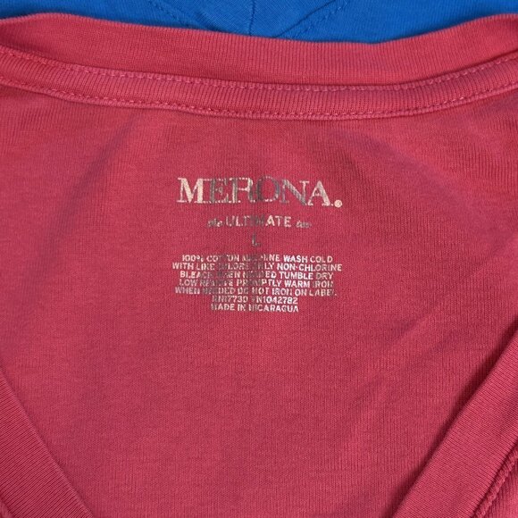 Merona Women's Ultimate Short Sleeve T shirt Lot of 3 Blue Pink Green - Picture 2 of 4
